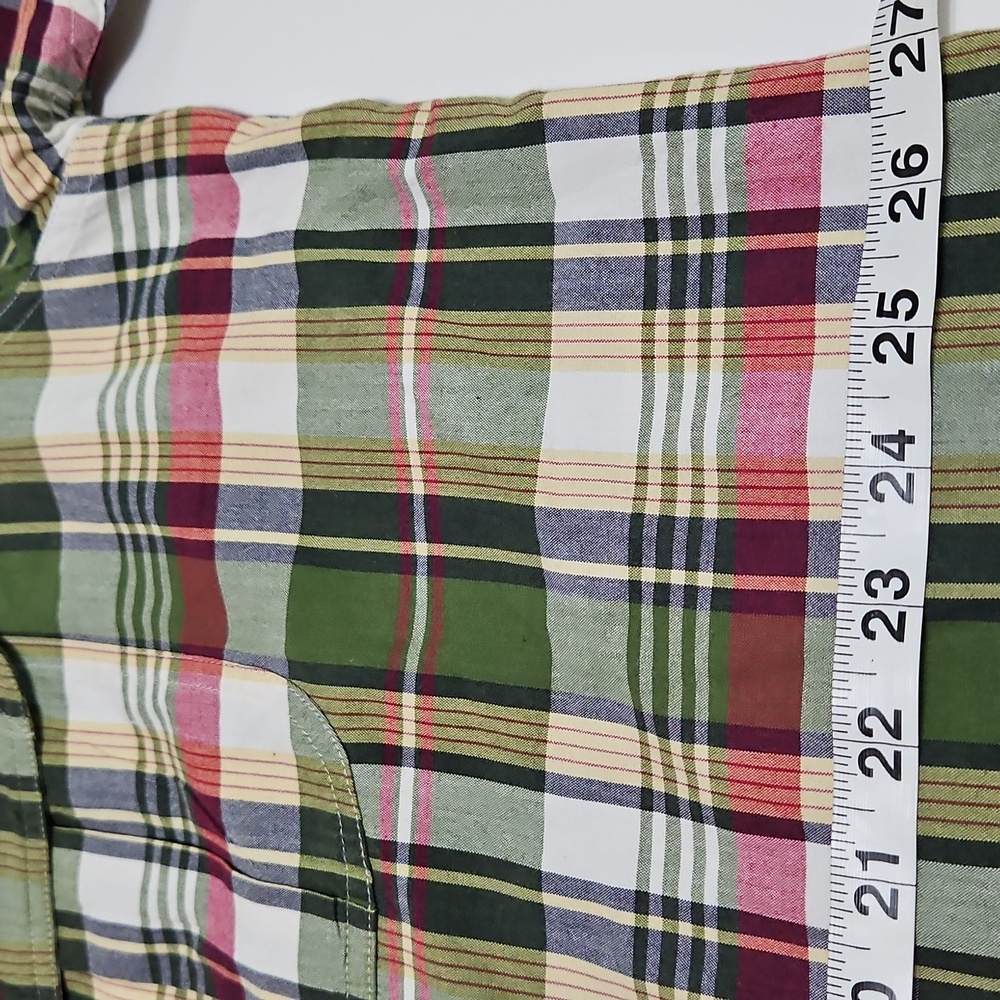 Orvis Sporting Traditions Short Sleeve Green Plaid Two Pocket Shirt Sze XL #1057 - Picture 10 of 16